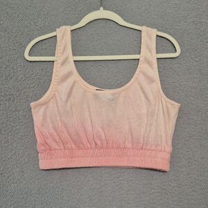 NWT Anthropologie Sunday in Brooklyn Ombre Terry Scoop Neck Cropped Tank Small